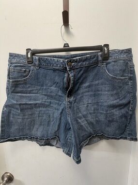 Lane Bryant Dark Blue Denim Jean Shorts
